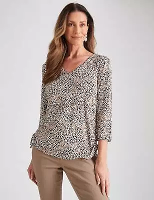 MILLERS - Womens Tops -  3/4 Sleeve Top With Side Ruching Detail • $24.05