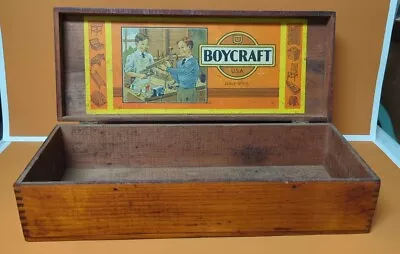 Vintage Original Boycraft Wooden Tool Box 1940s • $75.99