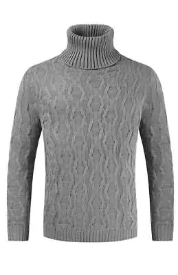 Men's Fashion Versatile Knit Turtleneck Sweater • $27.99