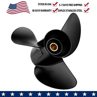 10.25 X14-G OEM Black Stainless Steel Outboard Prop Fit Yamaha 40-60HP • $232.50