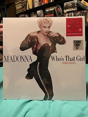 Madonna Who's That Girl Super Club Mix 12” EP Red Vinyl RSD 2022 Ltd Ed 35th Anv • $19.99