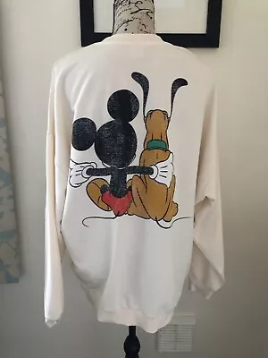 £9.99 • Buy Disney Mickey Mouse And Pluto Sweatshirt Size 12-14
