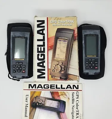 Lot Of 2 Magellan GPS Handheld Portable Receiver Satellite Navigator ColorTrak • $28.99