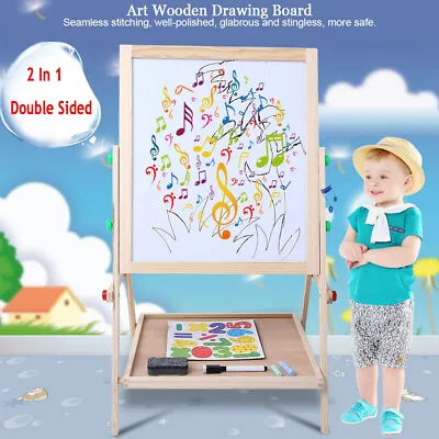 £16.14 • Buy Adjustable Easel Blackboard Whiteboard Childrens Drawing Art Chalk Double Sided