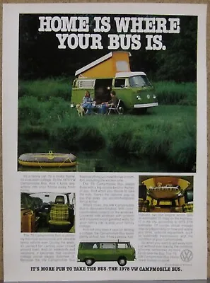 1978 VW Volkswagen Campmobile Ad (Camper) • $7.95