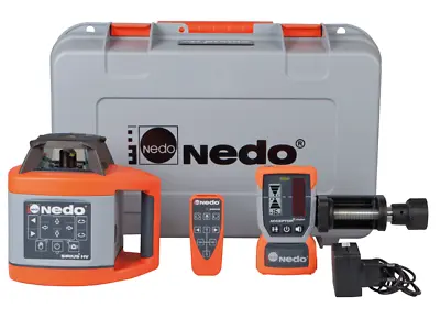 Nedo SIRIUS 1HV  Rotary Laser. Laser + Acceptor2 Digital Receiver Tripod & Staff • £835