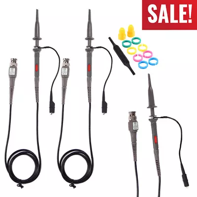 $11.57 • Buy 2PCS Oscilloscope Probe Scope Clip Test Cable Lead Kit 1X /10X BNC For P6100 USA