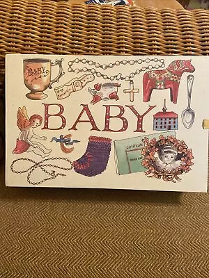 £24.99 • Buy Matthew Rice Decorative Baby Keepsake Storage Box With Clasp Photos Memories