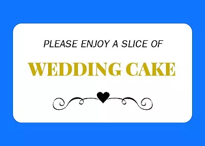 65 Mini Personalised Wedding Cake Labels Gloss Favour Stickers • £4.55