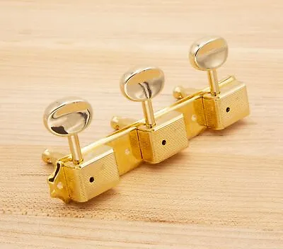 Genuine Tone Ninja 3x3 3 Per Plate Vintage Tuners Metal Button Gold • $43.61