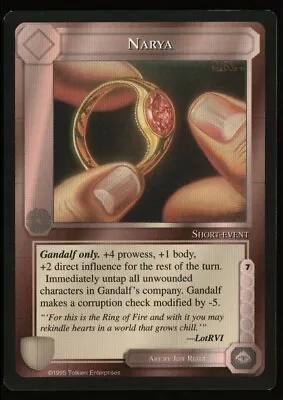 Narya The Wizards Limited Middle Earth CCG MECCG NM • $9.99