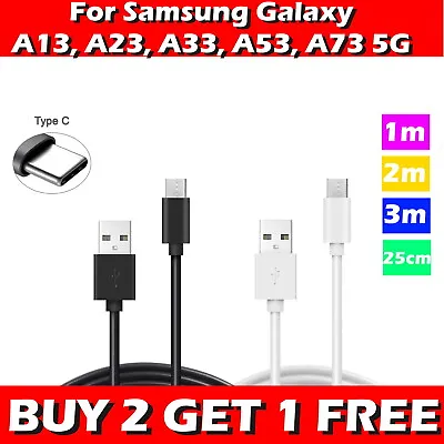 USB-C Cable Charger USB Charging Lead For Samsung Galaxy A13 A23 A33 A53 A73 5G • £2.89