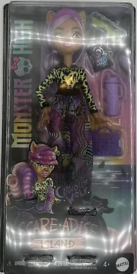 Monster High Scare-Adise Island Clawdeen Wolf Doll With Swimsuit Joggers Visor • $19.99