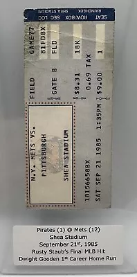 New York Mets Ticket Stub 9/21/85 1985 - Dwight Doc Gooden 1st Career Home Run • $39.99