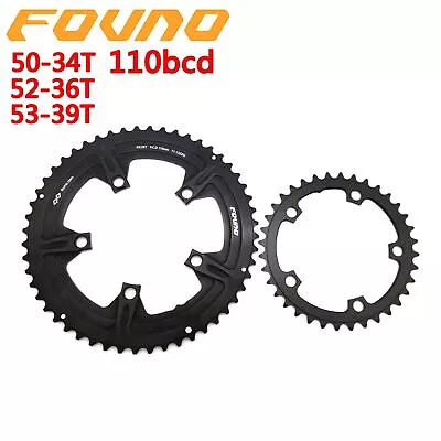 Double Chainring 110bcd Road Bike Round 50-34T 52-36T 53-39T Sram Red S350 S900 • $52.50