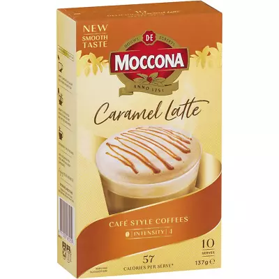 Moccona Coffee Caramel Latte Sachets 10 Pack • $10.29