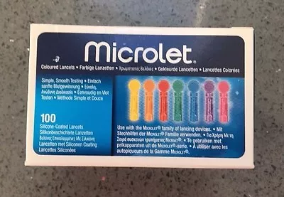 Bayer Contour Ascensia Microlet Lancets Box Of 100 **BRAND NEW & SEALED** • £9.99