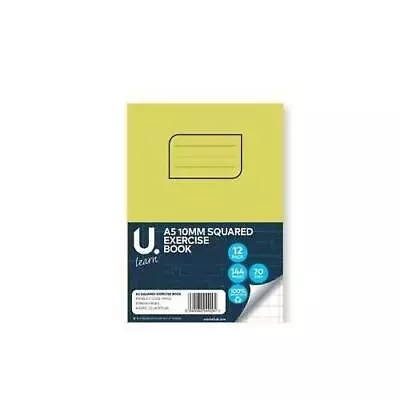 U.Learn A5 Exercise Book 10mm Squared 72shts • £4.99