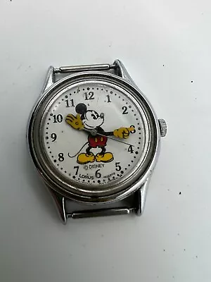 Vintage Lorus Disney Mickey Mouse Watch Women Silver Tone V515-6080 No Band • $8