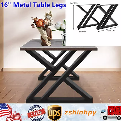 Set Of 2 16  Metal Table Legs Heavy Duty Dining Coffee Table Legs Steel Desk Leg • $57.95