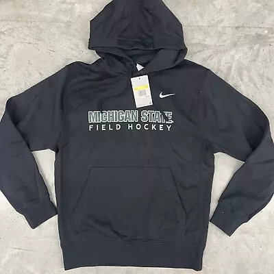 Nike Michigan State Field Hockey Mens Small Black Hooded Sweatshirt NWT • $25.49