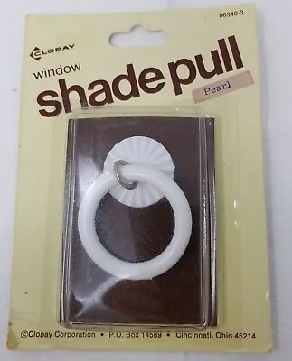 Shade Pull Sunburst Scallop White Clopay Vintage 1970s • $15.95