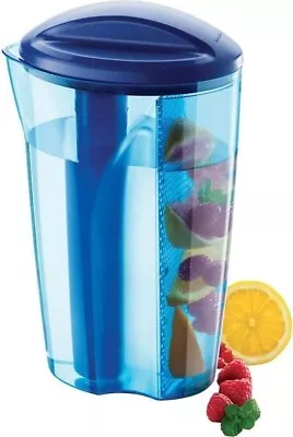 Metaltex Transparent Fusion Blue Iced Tea Cool 2 Litre Jug • £17.99