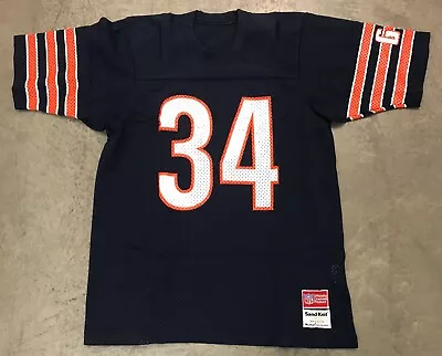 VNTG 80s Sand Knit MacGregor Chicago Bears #34 Walter Payton NFL Jersey Large  • $75