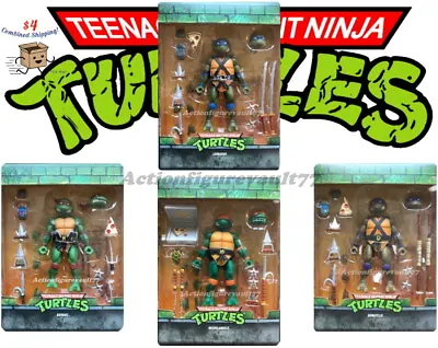 SUPER 7 Ninja Turtles TMNT Ultimates LEONARDO Raphael MICHELANGELO Donatello • $199.95