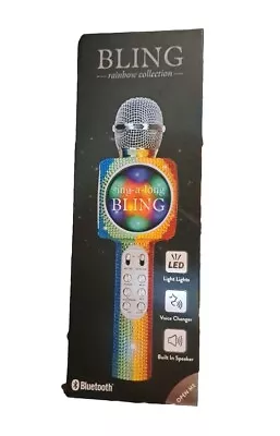 Sing-A-long Rainbow Bling Karaoke Bluetooth Microphone • $20