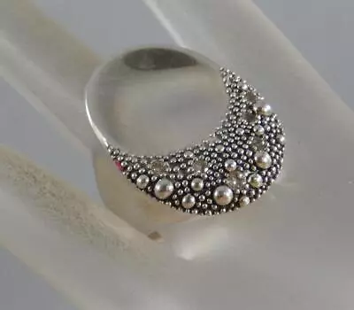 Michael Dawkins Sterling Silver Starry Night Cocktail Ring Size 8 925 F2293 • $47.99