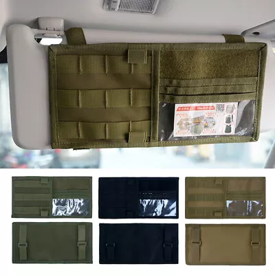 Car Molle Sun Visor Panel Organizer Vehicle Tactical Storage Holder Pouch Bag • $8.99