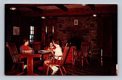 The Lounge At Bascom Lodge Mt. Greylock Massachusetts Vintage Postcard • $2.97