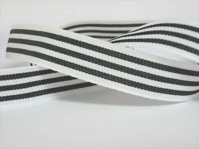 £1.15 • Buy Quality Woven Candy Striped Ribbon By The Metre, Choice Of Colours
