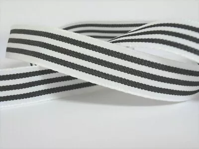 £1.15 • Buy Quality Woven Candy Striped Ribbon By The Metre, Choice Of Colours