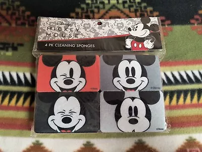 Walt Disney Eats Kitchen Mickey Mouse 4PK Cleaning Sponges 4 Pack New Unopened • $12.99