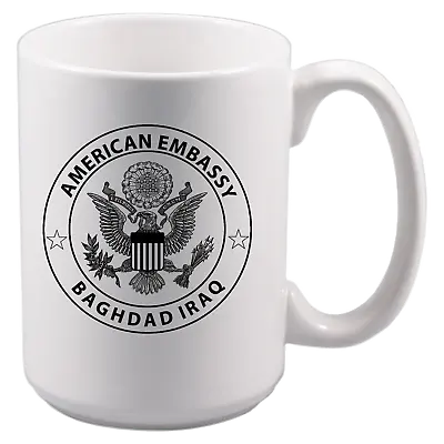 US American Embassy DOS Dept Of State White 15 Oz Mugs - All Embassies Available • $22.49