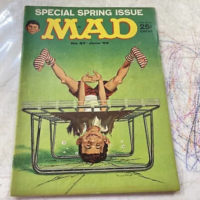 Mad Magazine #87 June 1964 VG Condition Iconic Magazine • $13.49