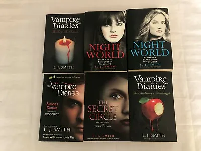6x L.J.Smith Books Night World 2 & 3 Vampire Diaries The Secret Circle • £9.99