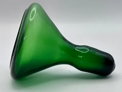 Vintage 1950s 60s Empoli Murano Italian Glass Stopper Green Decanter Mcm • $39.95