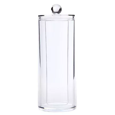 Acrylic Makeup Cotton Pad Holder Dispenser Round Cosmetic Storage Jars With D1M2 • £7.19