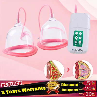 Vacuum Therapy Suction Cups Women Electric Breast Enlargement Pump Massager • $31