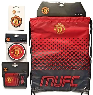 Manchester United FC Official Fan Gifts - Coasters / Gym Bag / Magnet / Wallet • £8.29