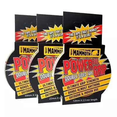 DOUBLE SIDED TAPE Strong Heavy Duty Everbuild Powerful Grip Sticky Adhesive Tape • £8.25