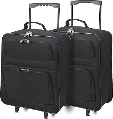 5 Cities Ryanair 55x40x20cm Trolley Folding Cabin Hand Luggage Suitcase Set   • £49.99