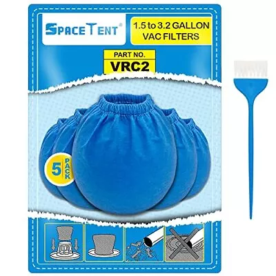 SpaceTent 5 Pack VRC2 Vacuum Filter For Armor All 2.5 Gallon And Vacmaster...  • $21.29