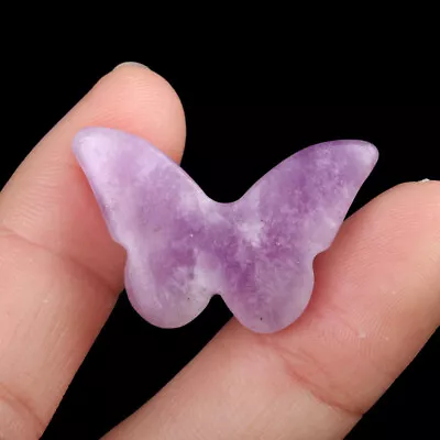 Mini Size Natural Chakra Stone Carved Crystal Reiki Healing Butterfly Figurine • $2.10