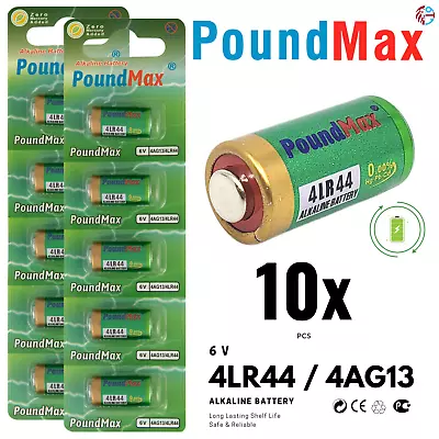 10 X  Super 4LR44 4G13476A PX28 L1325 A544 6v PoundMax Alkaline Battery • £5.29
