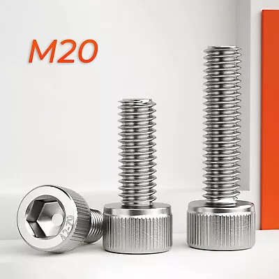 M20 - 20mm 304 Stainless Steel Allen Hex Socket Cap Head Screws Bolts DIN 912 • $119.79