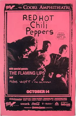 $19.15 • Buy Red Hot Chili Peppers/flaming Lips By The Way Tour 2003 San Diego Concert Poster